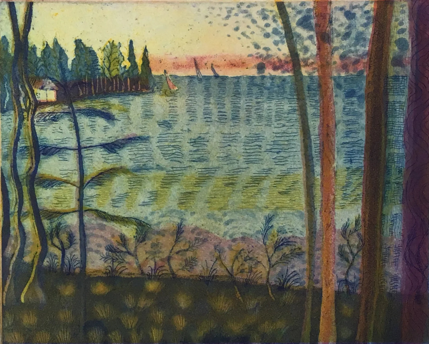 Canadian Lake with trees
