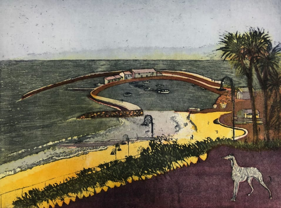 Cob with Greyhound Lyme Regis